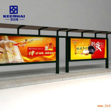 Outdoor Prefabricated Power Coated Metal Bus Stop Shelter